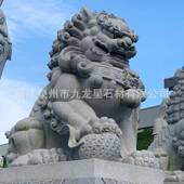 天然青石石雕狮摆件石镇宅白汉玉花岗DP 05岩石看狮子一对门大