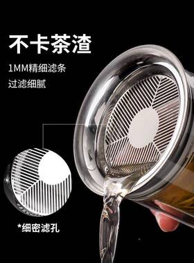 ⇔工懒人泡茶PZX位一人饮茶具茶分水离玻璃独泡茶壶