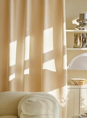 现代室简时尚奢90481布华客厅卧卧室人字纹绒单色遮约阳成品窗帘