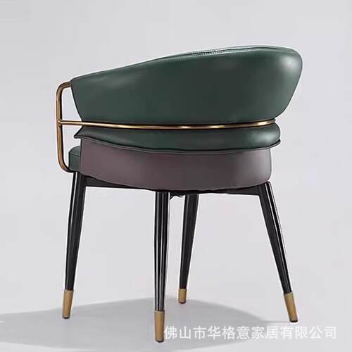计师高端餐椅意式极皮椅简洽谈会客椅cy275422轻店奢餐椅家用酒餐