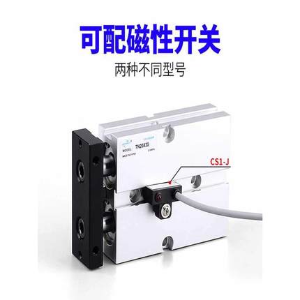 小型气动TDA双杆双KTP气缸TN25轴/321*10X15X20X530X40X0/60/80X0