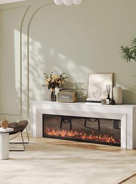 法DLD式炉柜网红轻壁炉奢火奶油风电视柜美式简约仿真壁炉欧式取