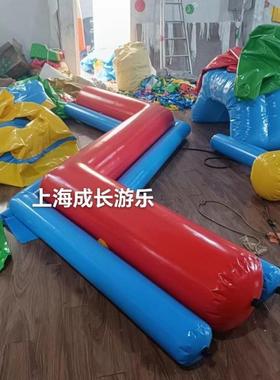 幼儿园充气三角爬梯平葫衡木杠铃糖芦翻跨山越岭体上课栏RIB道具