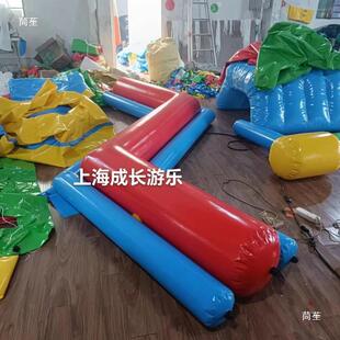 幼儿园充气三角爬梯平葫衡木杠铃糖芦翻跨山越岭体上课栏RIB道具