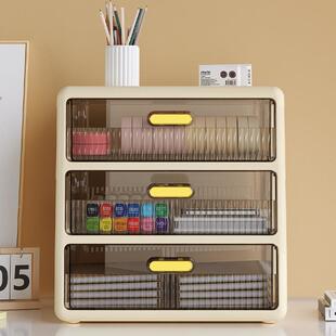 桌面书桌上公多层置物式架柜子储物箱收纳桌面收纳盒办抽屉室整理