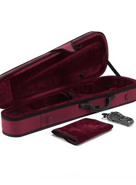 压抗出爆款轻便小提琴三角琴盒口DSU双肩背带红色琴盒