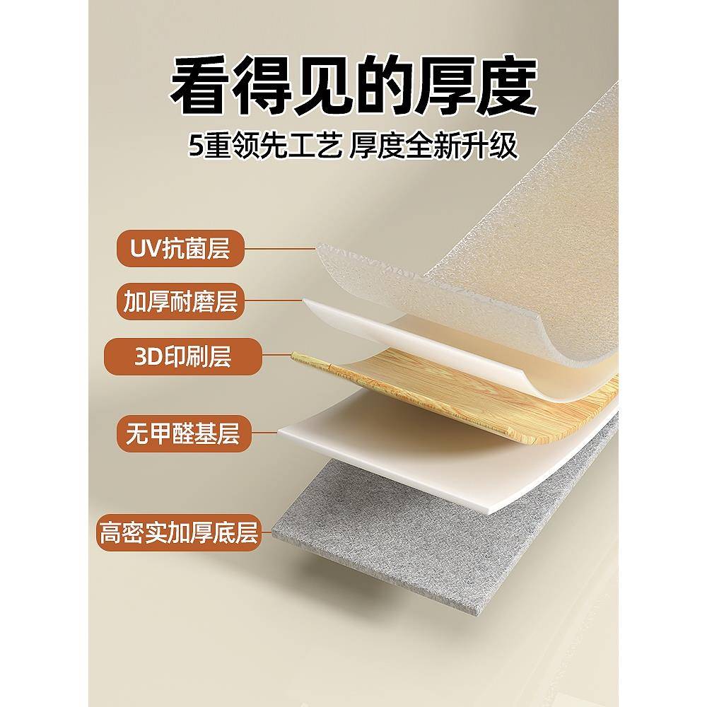 家用地加板革厚耐磨水泥地地板胶塑板胶pSKYvc地板铺垫地料贴塑地