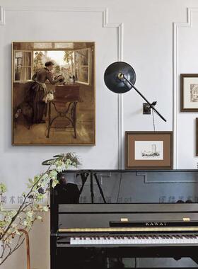 外的风景建筑景小众艺术风装饰画欧式餐饭厅RGL餐边柜组合窗壁挂