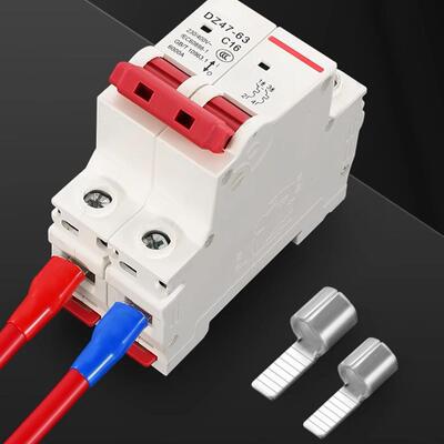 C45插片铜冷压插接端接线鼻铜开鼻子DZ47空插针接线冷压子WBG连接