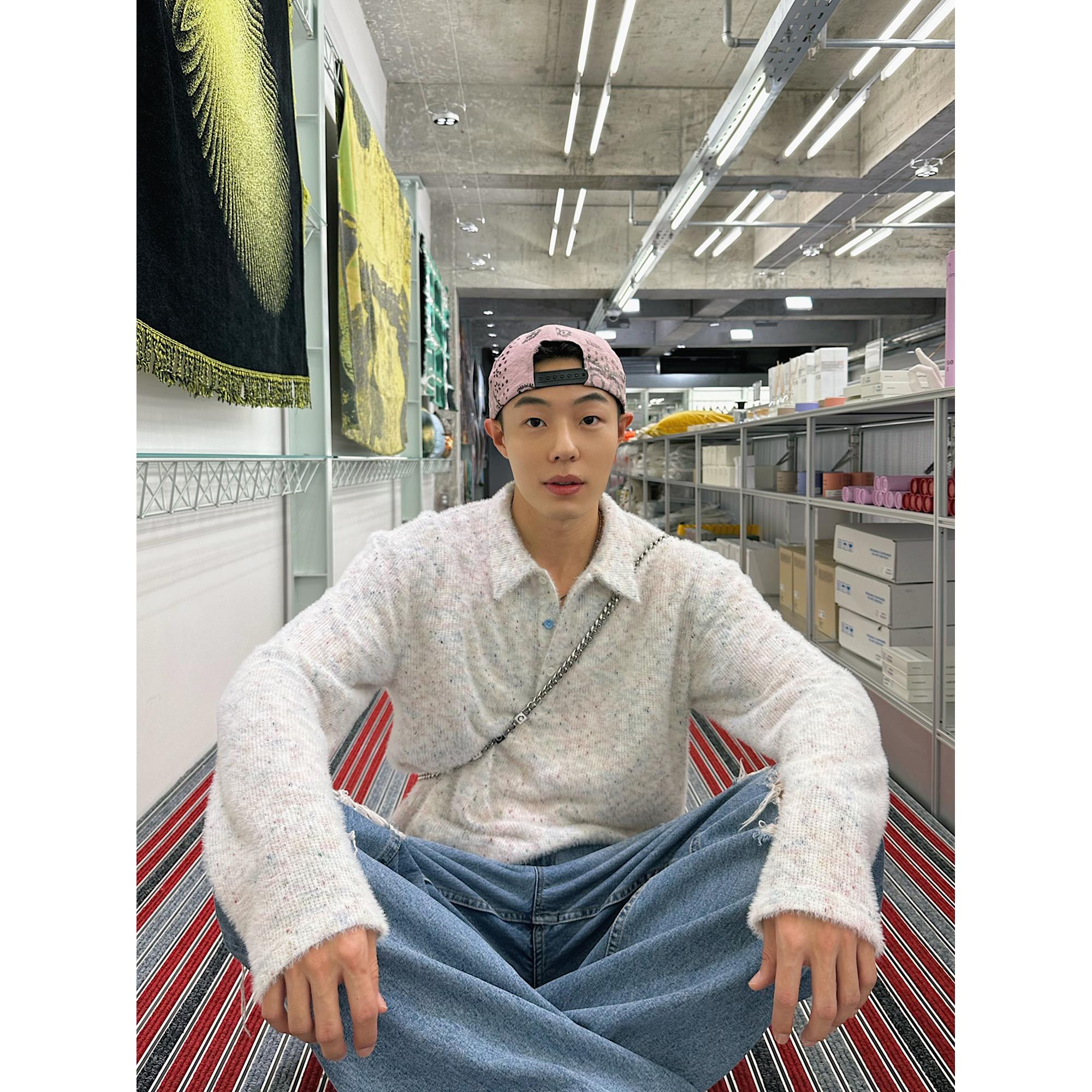 weave studio22秋冬 治愈寒冬 毛乎乎柔软亲肤百搭彩点polo毛衫男