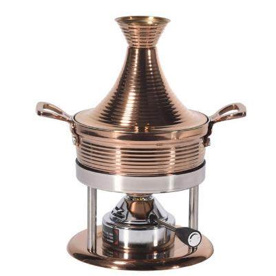 直销304不锈钢塔吉盖单人小火锅充气瓦斯炉商用自助小火锅