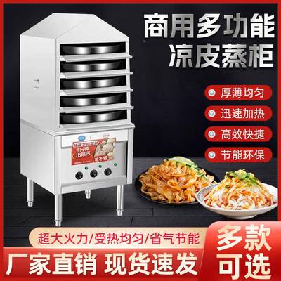 2373机多功能商用凉皮机蒸箱蒸柜全自动多反盖层式凉体皮一专用蒸