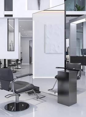 5446网红理发店镜子快剪红理发店专用镜发廊网发美店镜台带灯身全