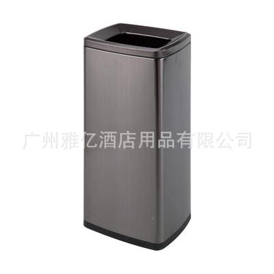 室内30升立上环开口境口桶带烟灰缸侧开烟灰桶方N12形式不锈钢垃