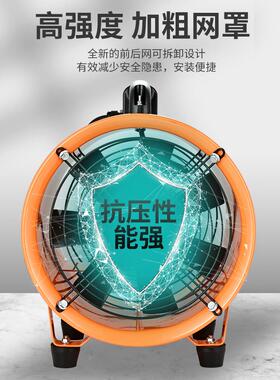 跨境TF手提式轴流风机110V后排出风全铜C芯大功率井口通风管SCD风