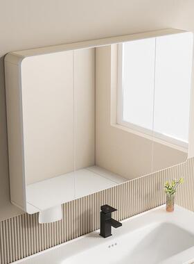 GSP圆弧室镜美卫生洗手间厕所能带灯除雾妆镜智浴壁挂储物收纳镜