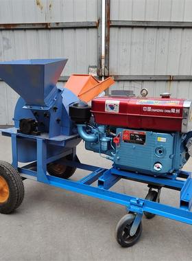 移小AVJ动型食用菌菇木屑机木粉材碎机双料口圆木削片机