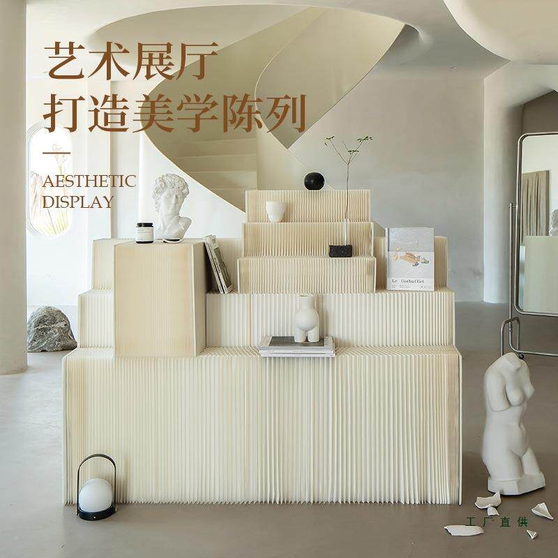 展柜展产品展架示会门陈列货629架店展示架展台置物架发光阶梯
