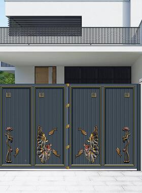 销欧式铝艺大门门庭院别墅对开门农乡村HOQ围双开厂进户门精工墙