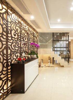 屏风工程酒店格大锈售堂不钢屏OCO风栅隔断展厅餐厅商场楼部隔断