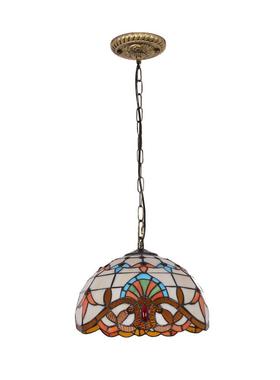 欧式单头14454吊客灯餐灯厅饭厅彩色玻璃厅温馨创意艺术吧具台灯