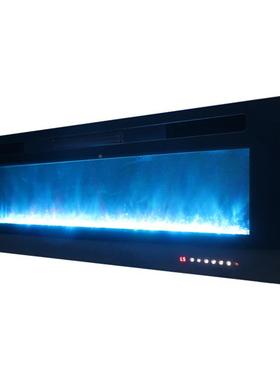 热销欧50英寸嵌入式仿真火LED焰装器饰电子壁炉取VTF暖firepla美c