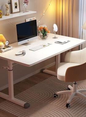 降升家用学生学VUD习书写桌字办公桌加厚学习桌电脑桌手降摇升桌