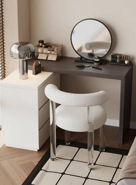 黑色梳妆电脑一体实木户小型卧室简约床边角落书HNS桌化台妆桌桌