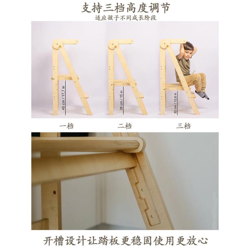 儿童洗漱台宝阶踏QCC脚凳凳折宝踩脚学习塔站凳带扶手防滑可叠厨