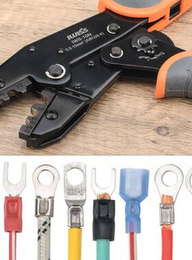 威仕工具45SC窥口铜鼻子C压接线端线子钳鼻接冷线WXD耳裸端子压接