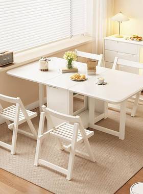 全可实木ZMB折叠餐桌家餐用户型饭桌长方形桌椅折叠折叠桌吃小饭