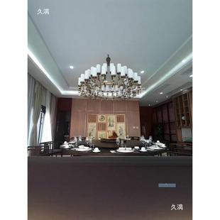 酒店工程大厅堂饭店餐桌复客式945楼大厅双层包厢餐厅灯中式大新