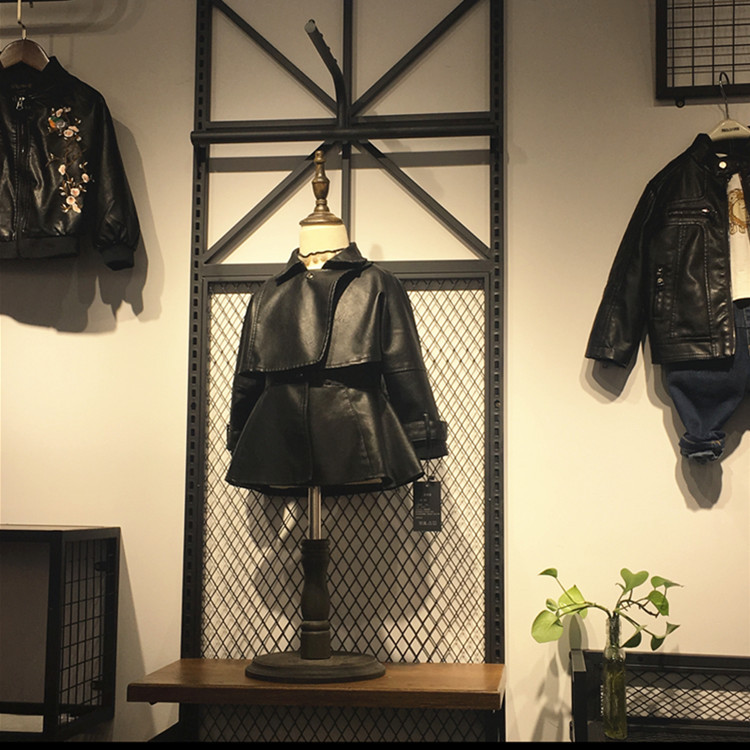 儿童模特道具半身橱窗展示架全身男女小孩童装店包布木底座模特架