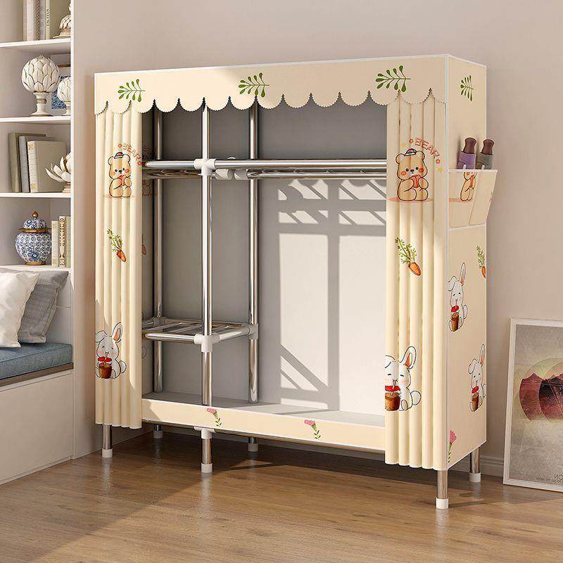 简易衣柜加粗加厚出租房布衣柜家用卧室组装全钢架衣橱收纳柜衣橱,收纳整理,烫衣板及配件,淘宝优惠券,粉丝福利购,淘宝优惠卷