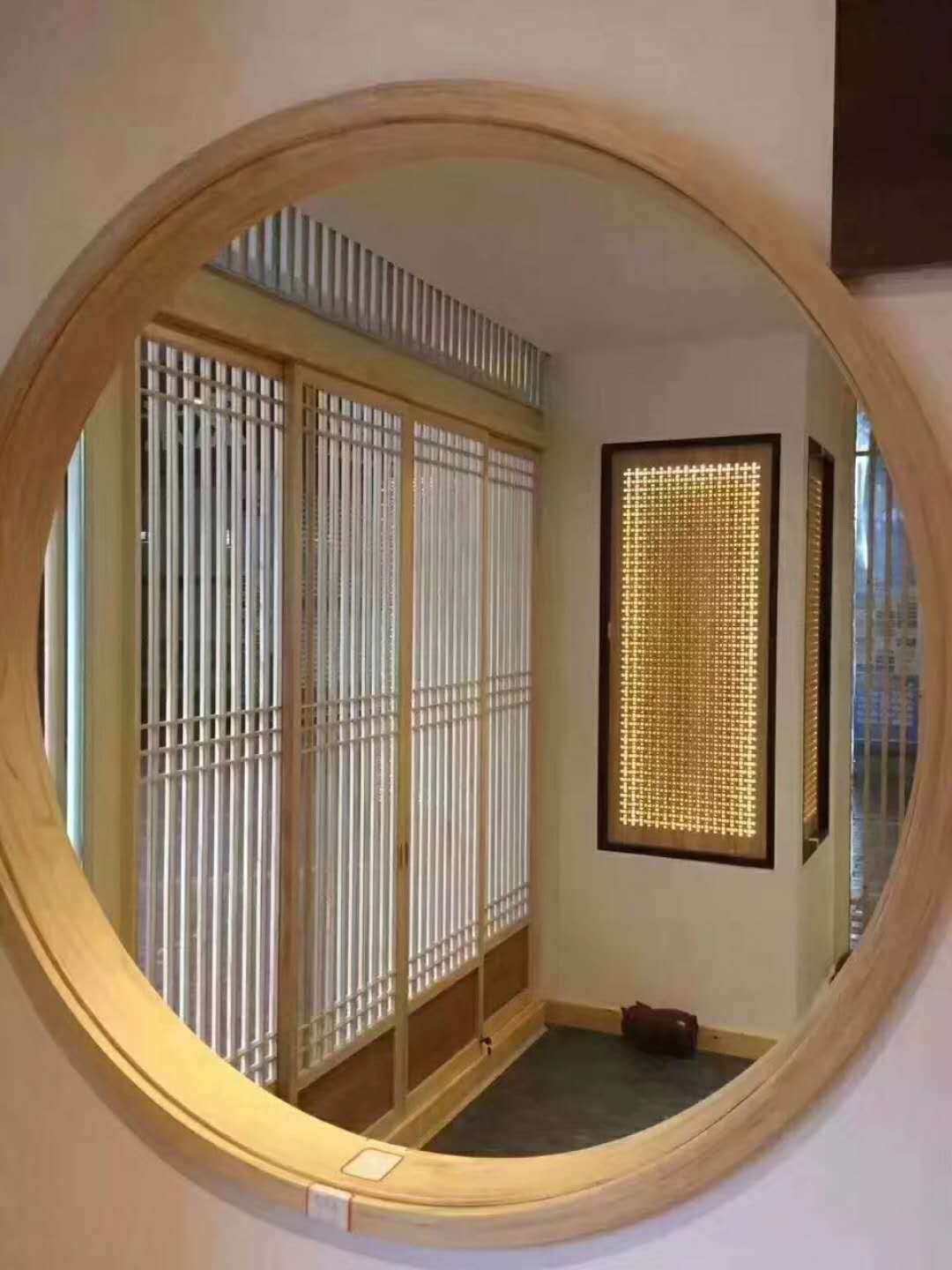 中式窗户花窗仿古镂空木窗中式木格窗圆形木窗实木制作东阳雕刻窗