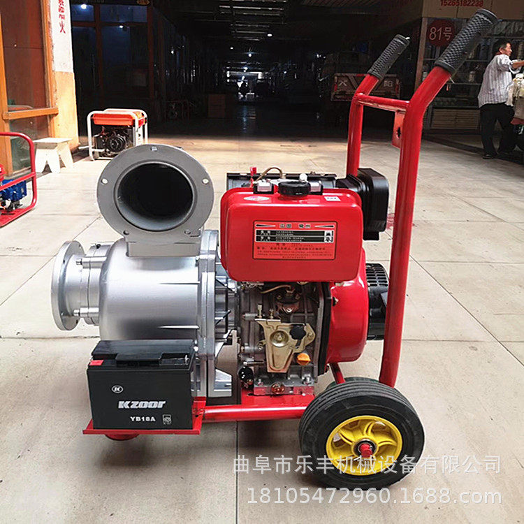 便携式抽水泵家用小型6寸自动汽油抽水机农业田地灌溉抽水器