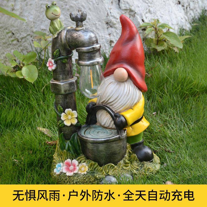 小矮人摆件太阳能led景观灯户外庭院灯花园院装饰精灵灯发光