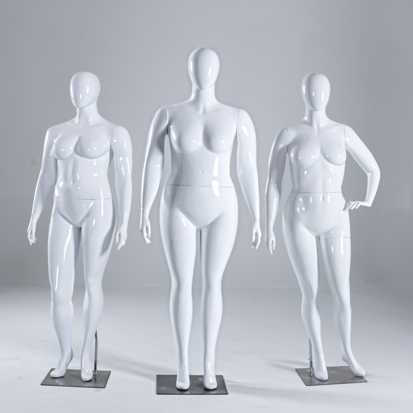 玻璃纤维大码模特道具女装展示架假人体模特儿人台人偶欧美女胖模