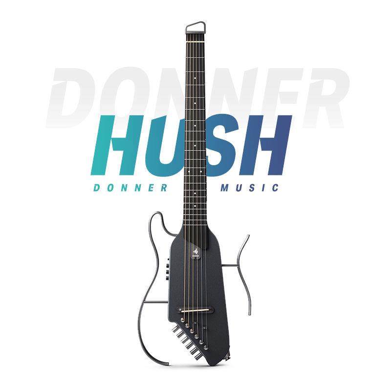 DONNER唐农轻音民谣吉他旅行便携无头电吉他初学者静音效果HUSH-I