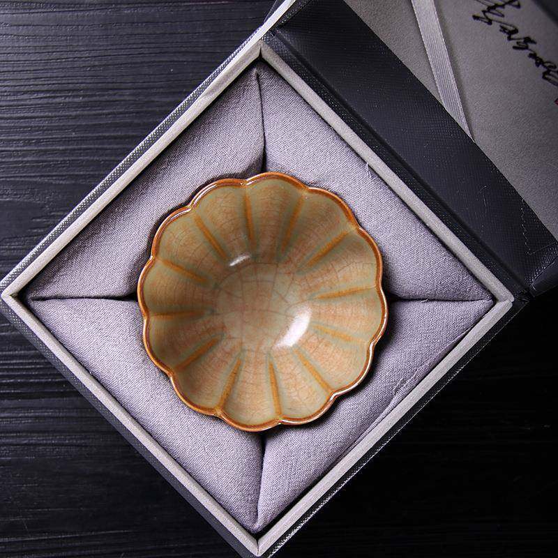 复古柴烧汝窑花瓣杯中式手工锔钉茶杯李辉熠主人杯品茗杯单个人杯,纺织面料/辅料/配套,纺织机械配件,淘宝优惠券,粉丝福利购,淘宝优惠卷