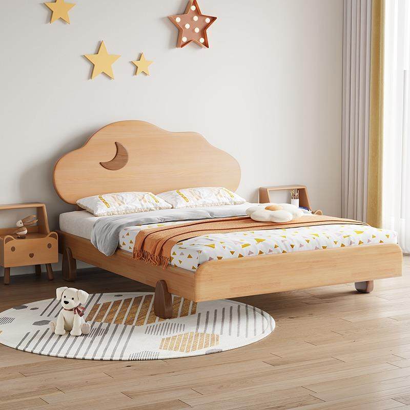 现代简约实木儿童床1.2米小户型男孩木蜡油床卧室1.5米女孩榉木床,纺织面料/辅料/配套,纺织机械配件,淘宝优惠券,粉丝福利购,淘宝优惠卷
