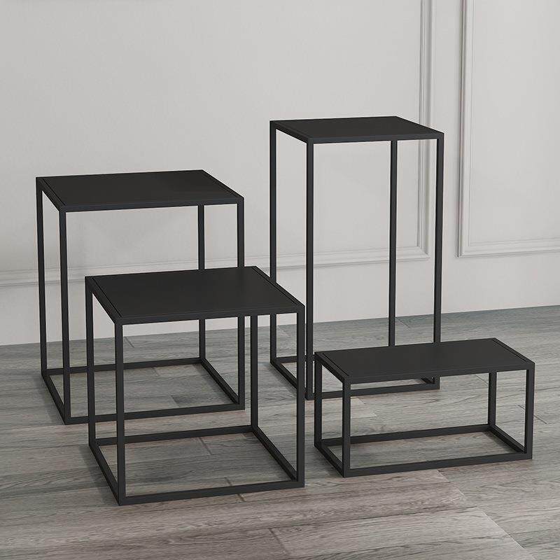 简约铁艺置物架底座增高架打印机架陈列架花架客厅落地鱼缸架