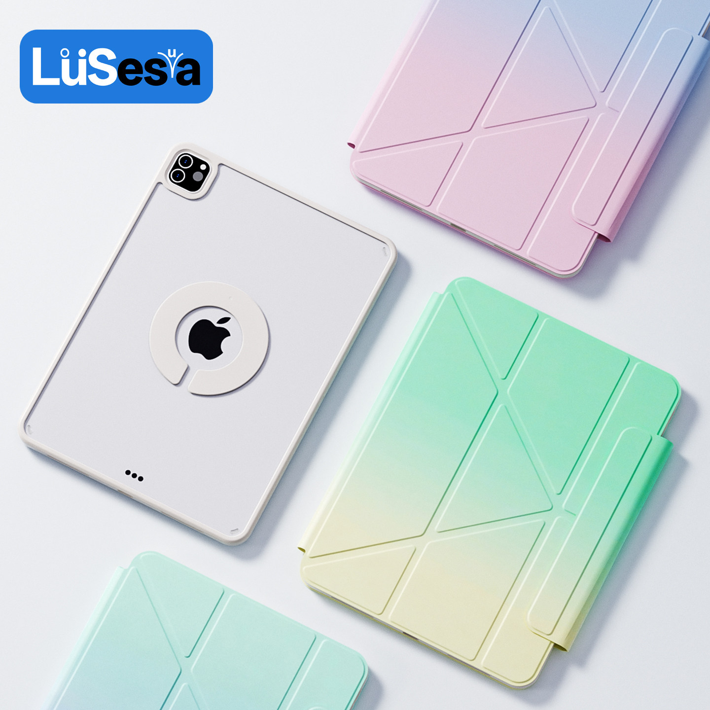 iPad磁吸拆分双面防弯笔槽壳图片
