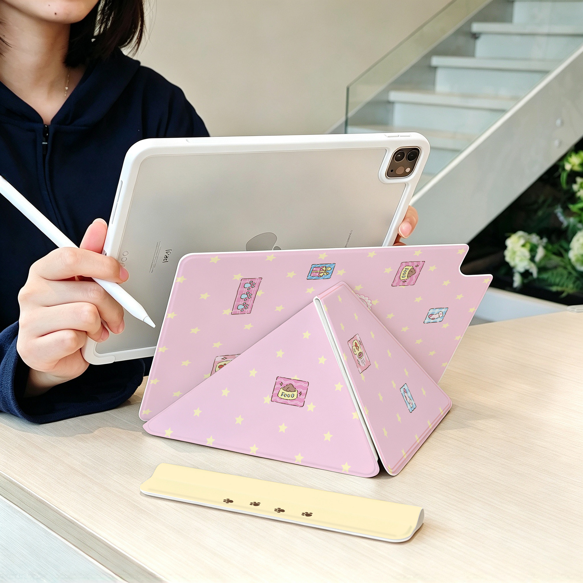 【镂空边框双面夹】苹果ipadpro11寸保护外壳2026款磁吸附平板ipadair8/7保护套12.9带笔槽air5/4轻薄mini7/6