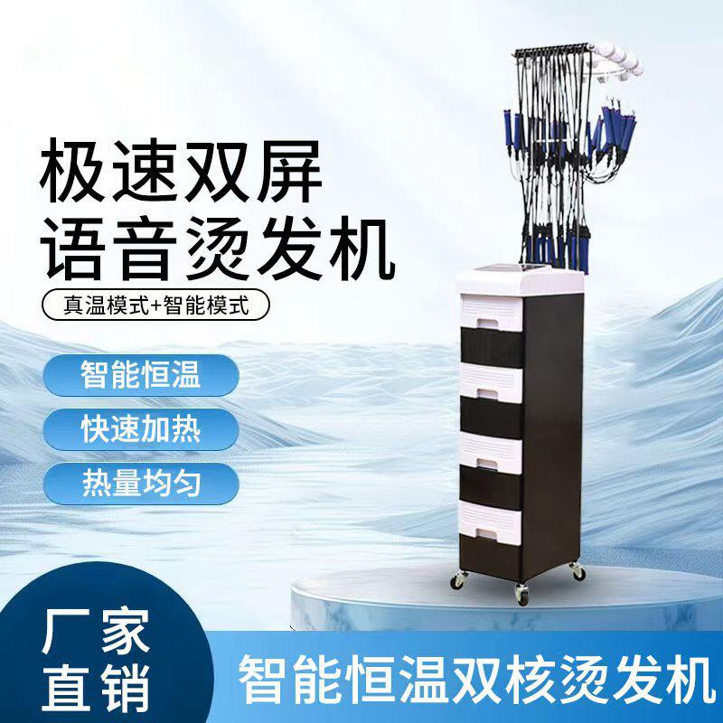 24V数码烫发机带支架线盒陶瓷热烫机器双屏AB组智能