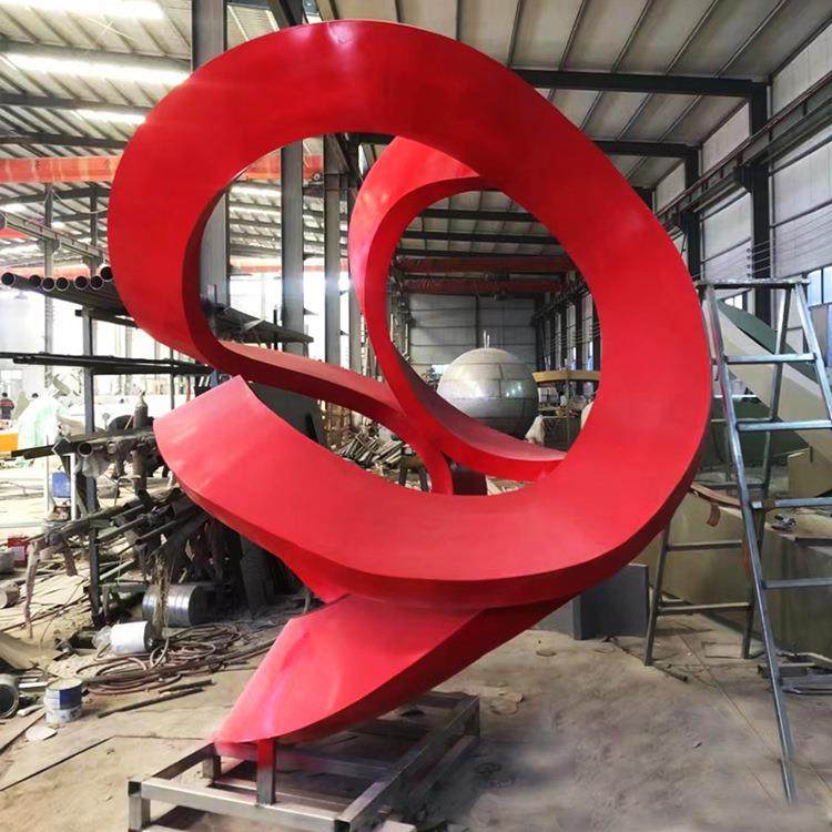 大型不锈钢雕塑制作户外园林广场金属景观铁艺镜面创意标志性摆件