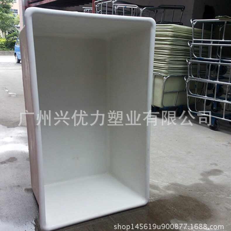 染织厂用加厚四轮推布车/毛配布料用光滑耐磨玻璃钢装布箱
