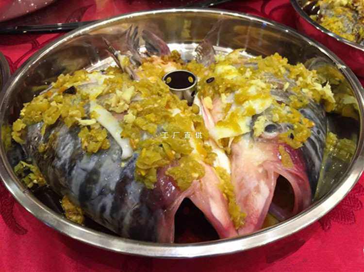 批发不锈钢蒸剁椒鱼头蒸汽锅桑拿锅酒店餐具商用海鲜蒸锅气锅鸡鱼
