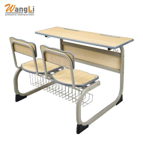 双人连体课桌椅辅导班培训桌学校中小学生加固课桌椅