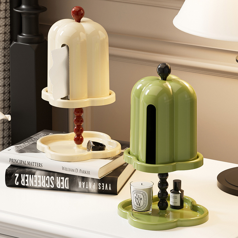 复古抽纸盒纸巾盒卫生间免打孔高档高级感双层置物架桌面纸抽盒